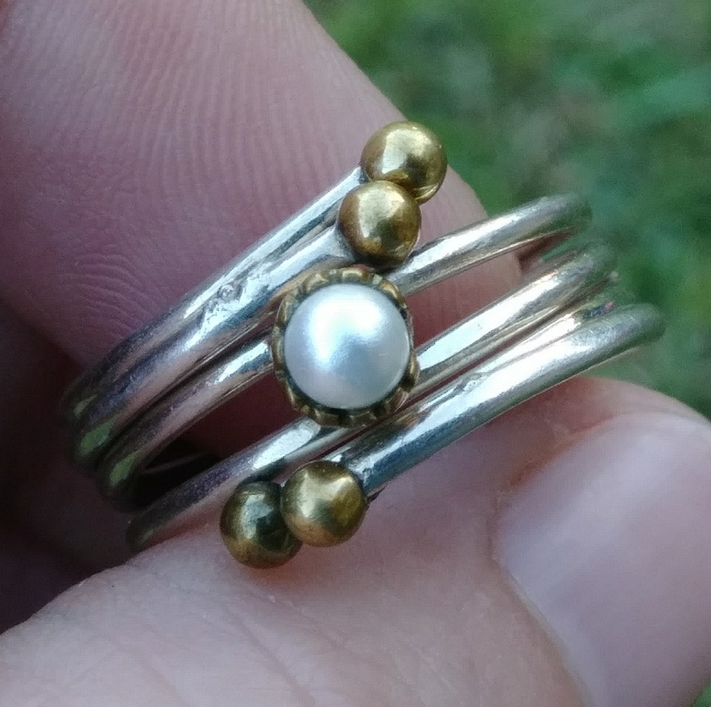 💟925 SS Vintage Layered Ring💟